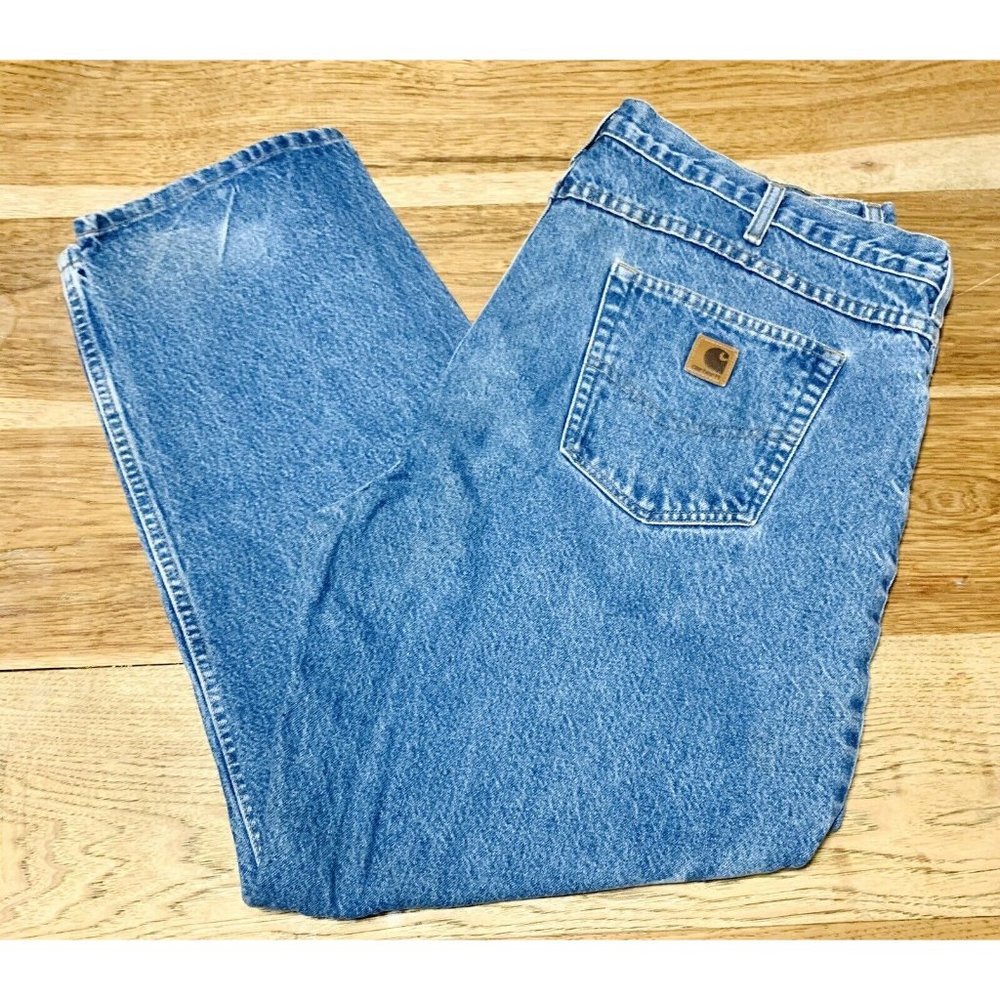 Vintage Carhartt Men's Relaxed Fit Denim Jeans Distressed 42” Waist 30” Length